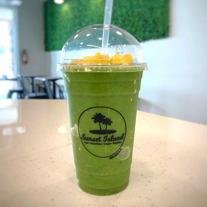 Green matcha smoothie